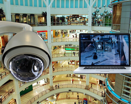 Защитная камера наблюдения WINSAFE в торговом центре